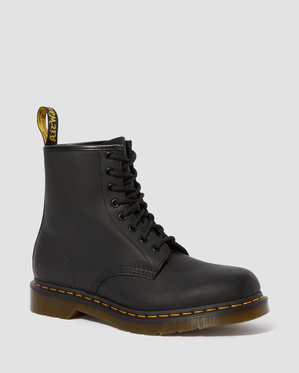 Dr Martens 1460 Greasy Kožené Šnurovacie Topánky Damske ( Čierne ) SK 049-XTHQPM